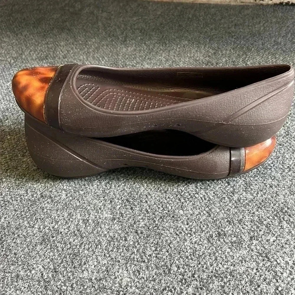Crocs Tortoise Cap Toe Flats Ballet Slip On - Picture 5 of 7
